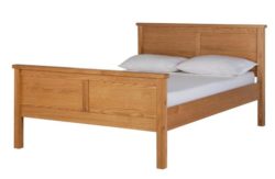 Heart of House Kent Panel Double Bed Frame - Oak/Oak veneer.